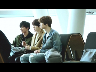 {fancam} 160211 nct ten, jaehyun & johnny at incheon airport