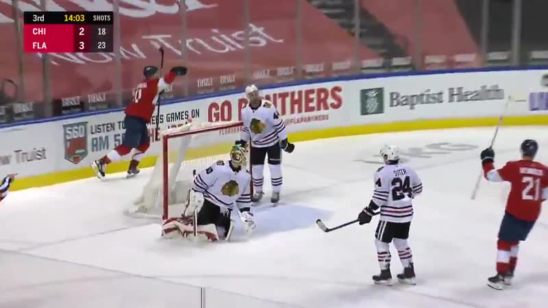 Med lite hjälp på vägen så gjorde patric hörnqvist inatt sitt första mål i @flapanthers tröjan!
