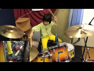 Good times bad times led zeppelin cover by yoyoka, 8 year old