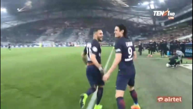 Olympique marseille 0 2 psg edinson cavani goal 26 02 2017