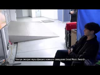 [rus sub][bangtan porn] whatcha watchin', jk? bts (방탄소년단)