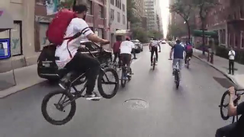 Хулиганская поездка по нью йорку на велике