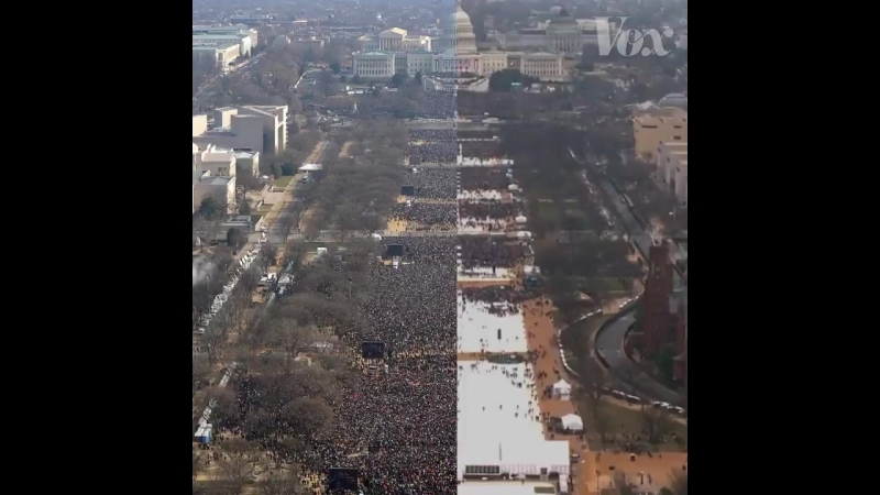 Инаугурация трампа и обамы