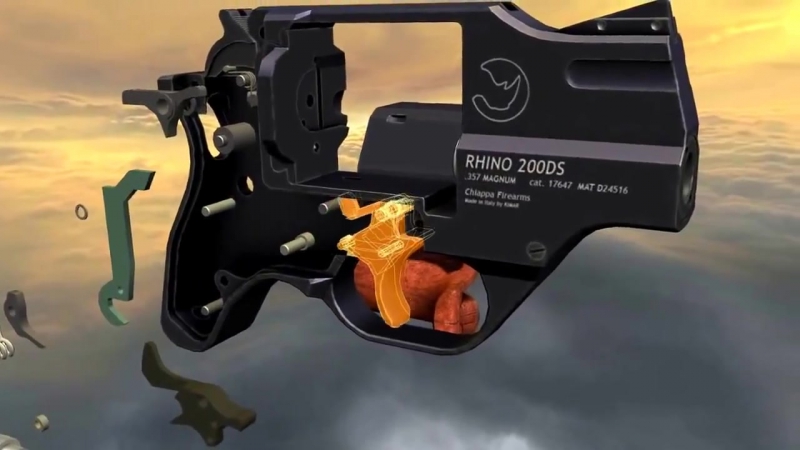 Chiappa rhino 200 ds (full disassembly and operation)
