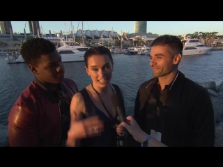Star wars interview john boyega, oscar isaac daisy ridley comic con 2015