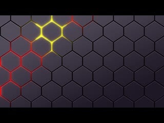 Glowing hexagon magma animated