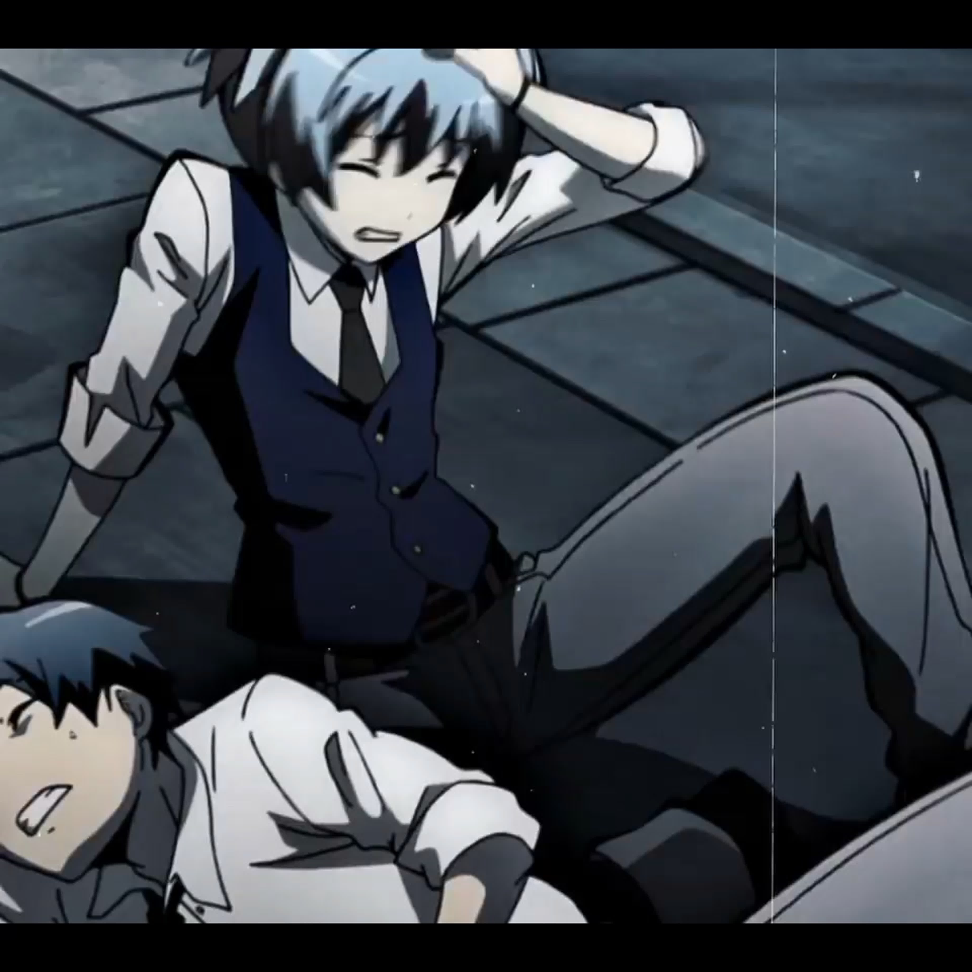 Karma comforting Nagisa