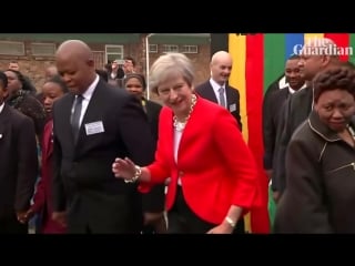 Theresa may dances at south african secondary school