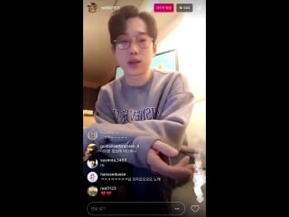171103 exo's chen @ 10cm's kwon jung yeol instagram live