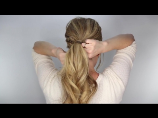 Double braided ponytail