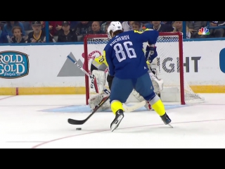 Nikita kucherov scores "no shot" goal to complete all star game hat trick