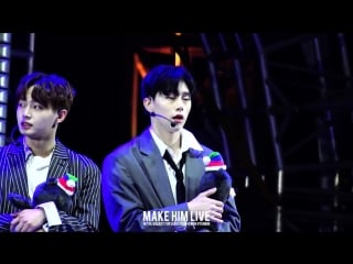 180317 반다비 소중하게 안고 있는 jbj 랩퍼 권현빈 직캠 kwon hyunbin focus fancam @ 패럴림픽 헤드라이너 k pop 콘서트 in 강릉 라이브사이트