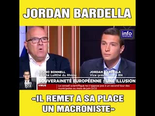 Jordan bardella remet à sa place un macroniste