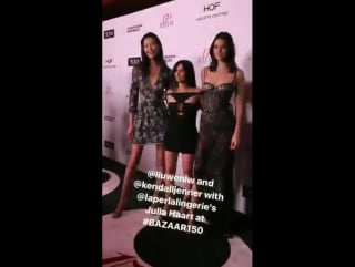 Kendall, liu wen and julia haart at harper's bazaar's 150th anniversary party