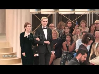 Famous front row was in the middle of the runway, where a lister were gambling on craps, roulette and black jack lily collins i