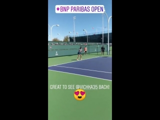 Vika at practice #bnpparibasopen