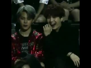 My aesthetic is cocky husbands yoonmin sitting together at an award show and laughing at t