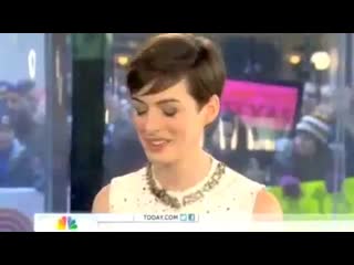 Dec 2012, anne hathaway went on the today show to promote les miserables anyone call matt lauer taking the interview as an