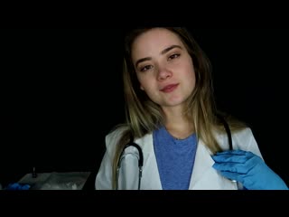 [madi asmr] asmr nurse and doctor exam roleplay! strep throat checkup, lights, gloves, whispering