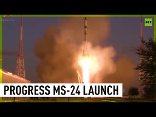 Blast off! progress ms 24 cargo spacecraft launches into orbit