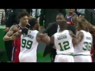 Jae crowder and john wall get into postgame scufflehighlights