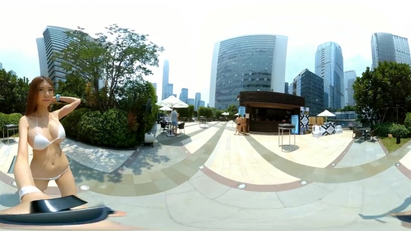 [naomi 'sexycyborg' wu] xiaomi mijia 360º 3d printed bikini poolside (courtesy )