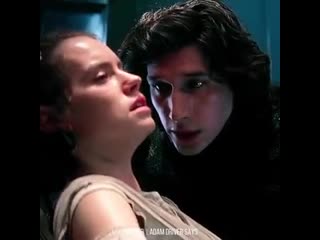 Adam driver and daisy ridley as kylo ren and rey, star wars the force awakens, 2015