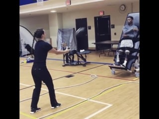 18 years after being paralyzed in a football game, devon gales is catching passes again