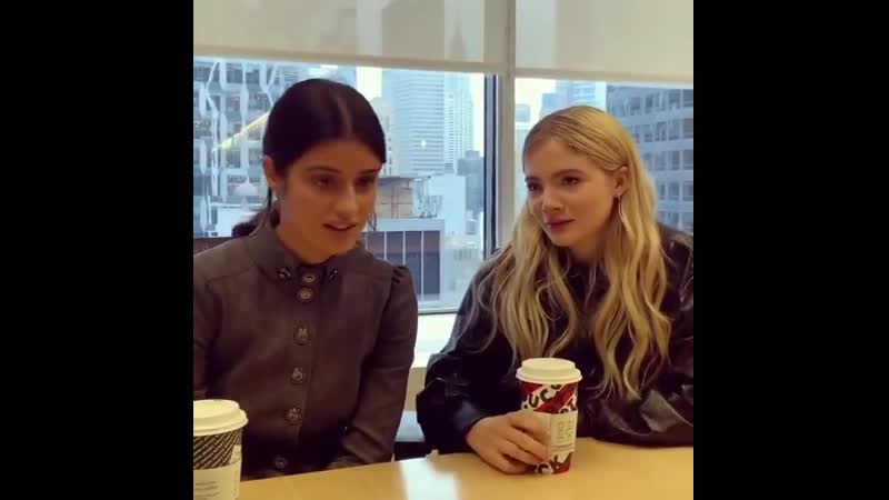 Anya chalotra and freya allan do their best geralt impressions