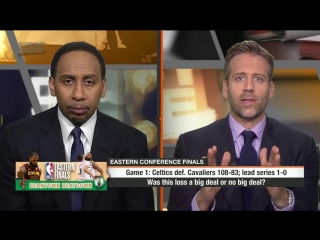 Stephen a and max react to celtics defeating cavaliers in game 1 first take espn