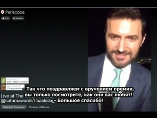 Richard armitage with stephanie pressman on periscope (rus sub)