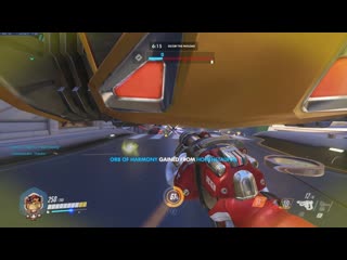 Torb is short enough that he is able to shoot under the payload on a section of numbani