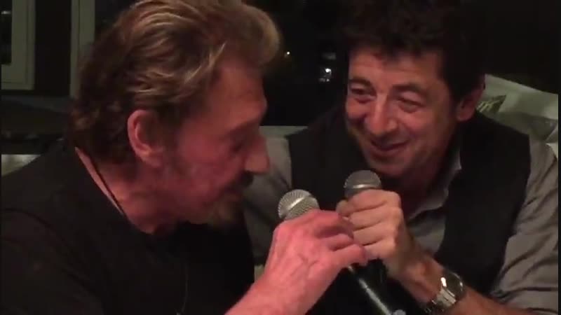 Patrick bruel avec johnny hallyday