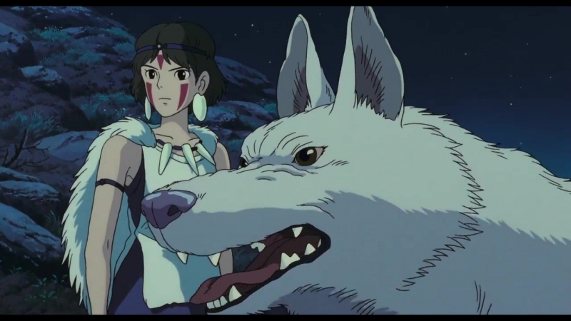 Принцесса мононокэ ( момент из аниме mononoke hime )