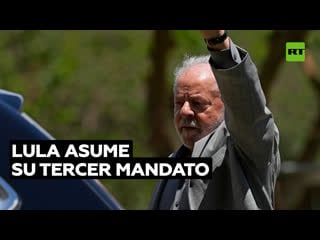 Lula da silva llega a la ceremonia de su investidura