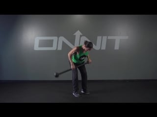 High hinge offset row steel mace exercise