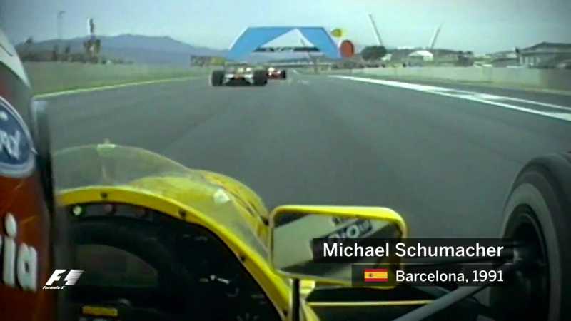 Onboard porn video – F1 classic onboard rookie schumacher dazzles at the 1991 spanish gp