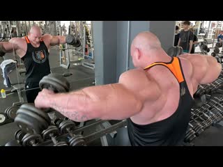 Michal krizanek trains delts 3 weeks out from amateur olympia italy 2022 (4k) / михал крижанек