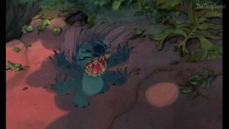 Lilo and stitch except stitch is voiced by dio brando