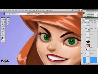 Kim possible fan art digital painting realtime with audio commentary