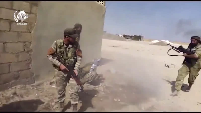 Уличные бои в рас эль айн, север сирии, сса