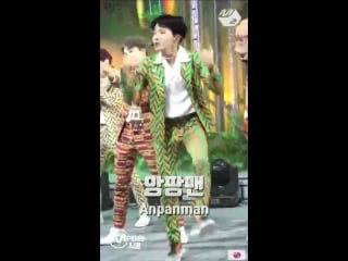 While hobi was rapping his part in idol they all were seriously posing as superheroes such