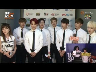 150630 bts warm up time @ the show