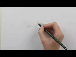 Drawing and shading a female face with pencils 'in a dream'