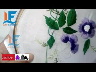 Hand embroidery flowers | long and short stitch embroidery | tutorial 13