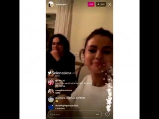 Selena’s live chat via timothee chalamet’s instagram