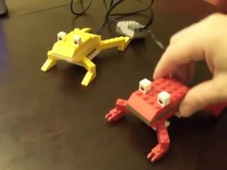 Wedobots coqui frogs with lego® wedo™ bricks