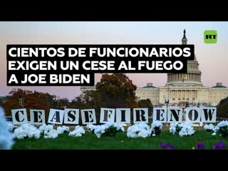 Cientos de funcionarios estadounidenses exigen a biden cambiar su postura sobre israel y mediar un alto al fuego