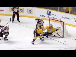 Pekka rinne lunges to make fantastic save with arm 12 6 16