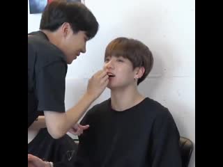 The way seokie put lip balm on his baby kookie im soft hopekook